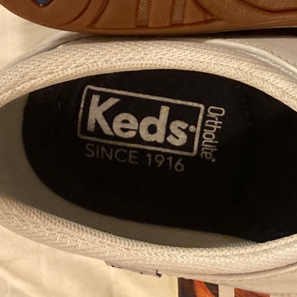 Keds Shoes Keds Womens Prestige Ortholite White Leather Sneakers